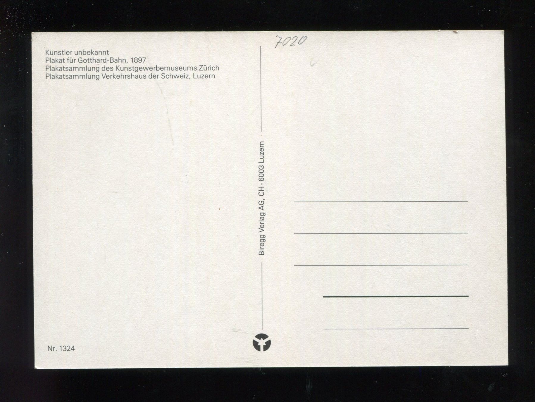 Cartoline postali: Gotthard-Bahn, Künstlerkarte – Usato da Aarau venduto da Elmaar41 1