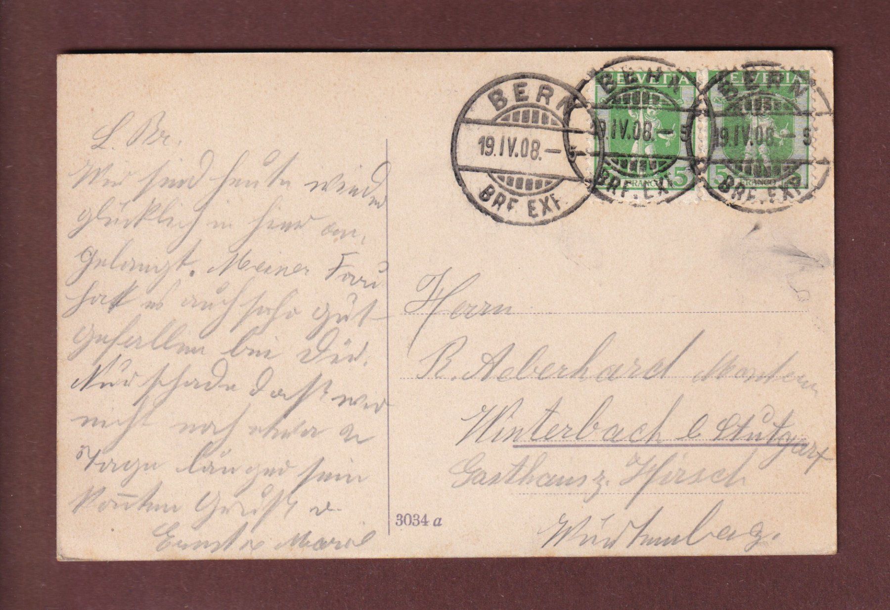 Ansichtskarten: BERN - Parlamentsgebäude und Alpen - 1908 – Gebraucht aus Pully von nicecards-shop 1