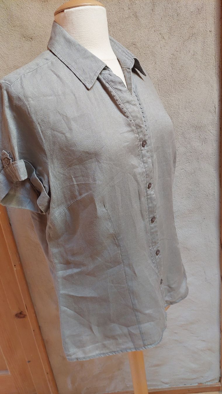 Maddison Camicette: Chemisier en lin, taille 44 – Usato da Marsens venduto da fripe-milodon 1