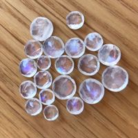 Lot Regenbogen Mondstein, 20 Stück, 10.5 Karat, rund, Indien