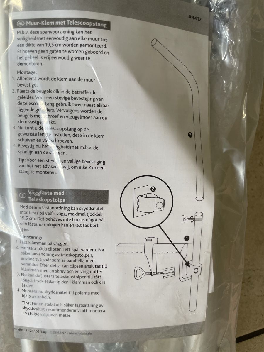 Supporti a parete: Trixie Mauer-Klemme mit Teleskopstange 2 Stk – Nuovo e nell'imballaggio originale da Hettiswil venduto da jaluti01 3