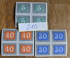 Briefmarken Schweiz Pax,  5er 30er 40er Viererblock Postf..