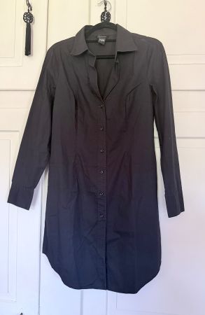 Schwarzes Hemdblusenkleid Gr. 8