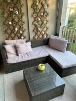 !!Gratis!! Lounge Set Rattanoptik mit Tisch und Polster