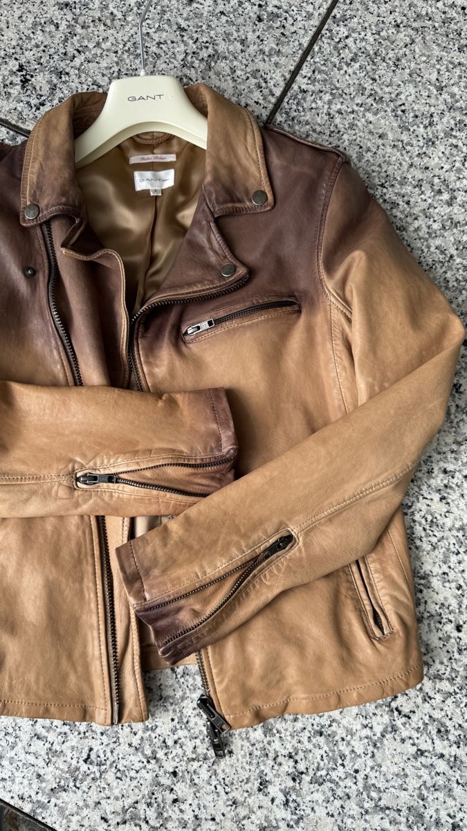 Gant Giacche: Gant Rugger Biker Leder Jacke, Gr. S – Nuovo (secondo la descrizione) da Maschwanden venduto da yaster 7