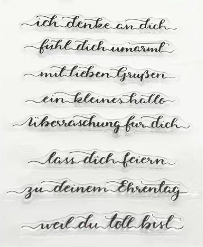 Timbri: Silikonstempel ich denke an dich – Nuovo e nell'imballaggio originale da Kaltbrunn venduto da schere-stein-papier