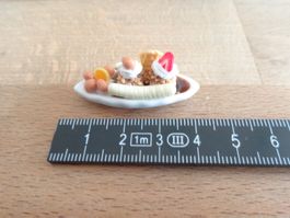 Platte mit gemischtem Eis, als Deko für das Puppenhaus/Laden
