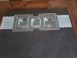 Deko Platte aus Glas für Aperos, Kerzen, oder Gestecke!