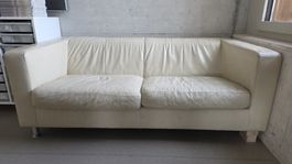 Kunstledersofa Creme