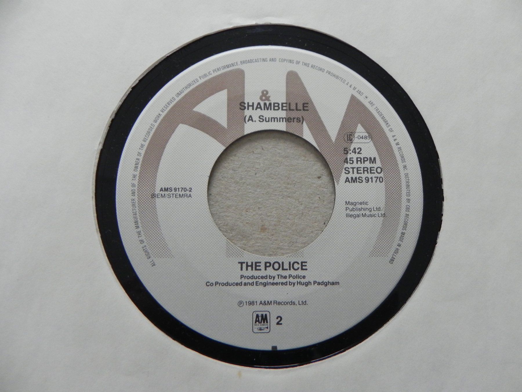 Single brit. New Wave Rock Band The Police 1981 Every ... (Gebraucht ...