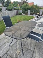 Gartentisch Metall oval gebrauchter Zustand 150x80cm