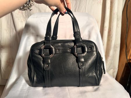 Bally Handtasche Schwarzes Leder