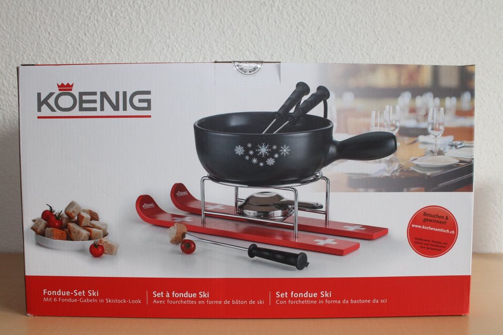 Käsefondue-Set Ski (6-teilig) | Kaufen auf Ricardo