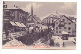 DAVOS-PLATZ Engl. Kirche St. Lucas - Pferde-Kutsche - Schnee