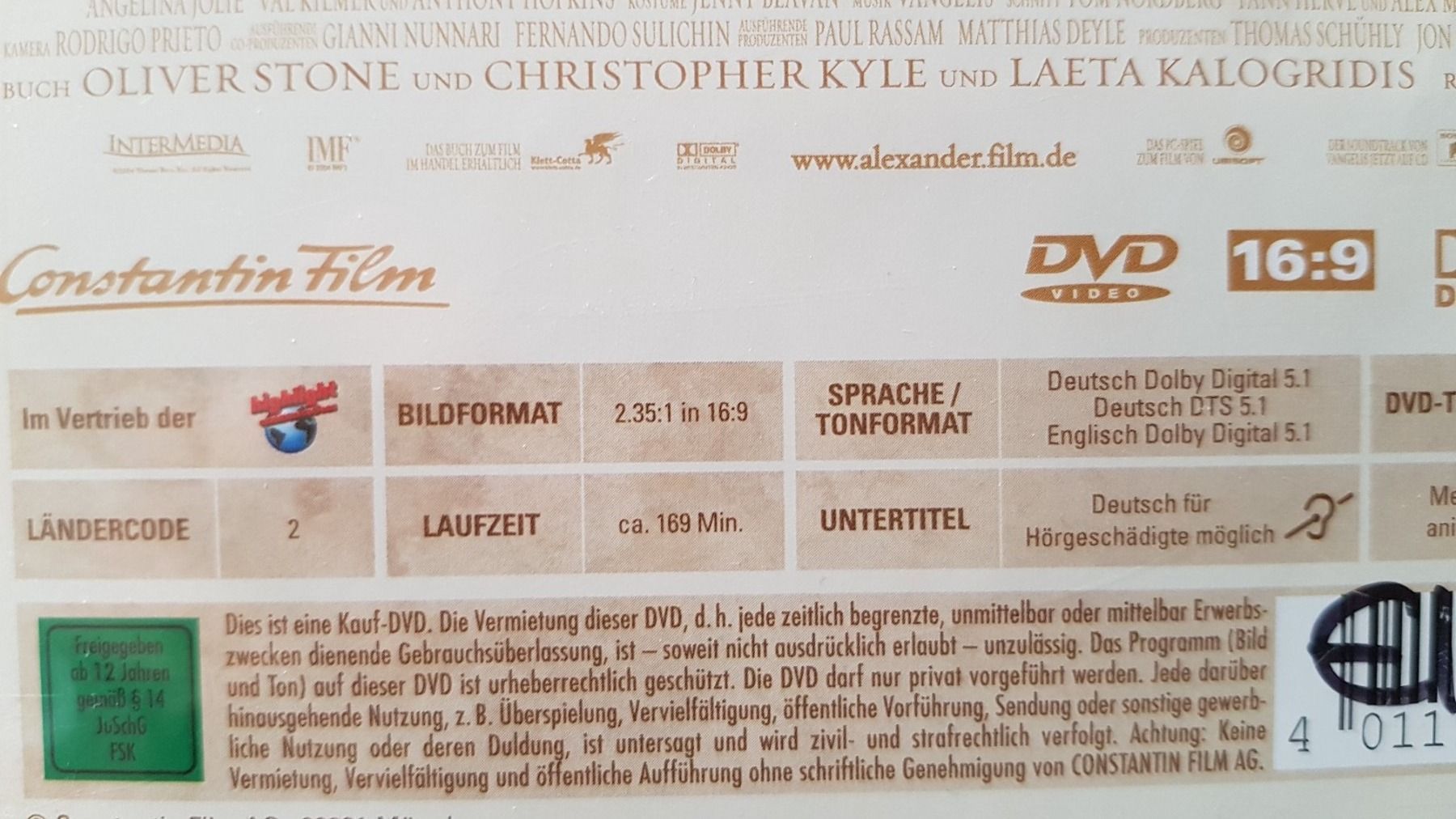 Tutti i DVDs: DVD Alexander – Usato da Oetwil am See venduto da fineli2 1