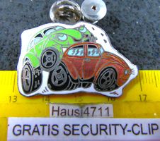 VW KÄFER AM BU... AUTO PIN ENAMEL GROSSS MIT SECURITY-CLIP