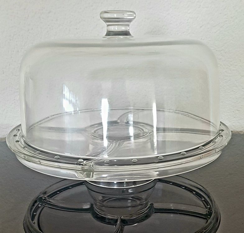 Tortenplatte aus Glas mit Haube, 31 cm Durchmesser Kaufen auf Ricardo