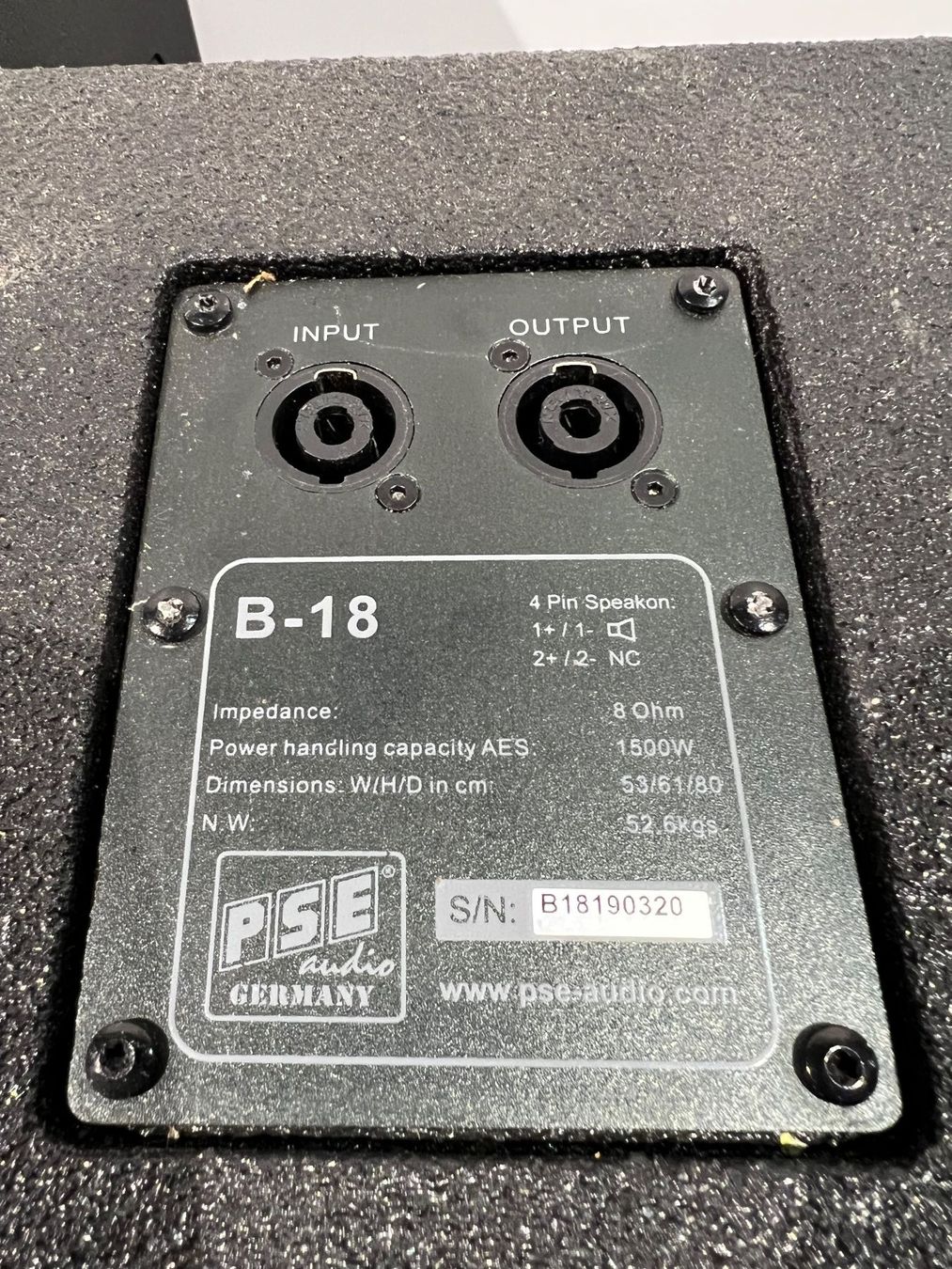 002 PSE Audio-System 2x Top, 2x Bass inkl. Endstufe und Case (Gebraucht ...