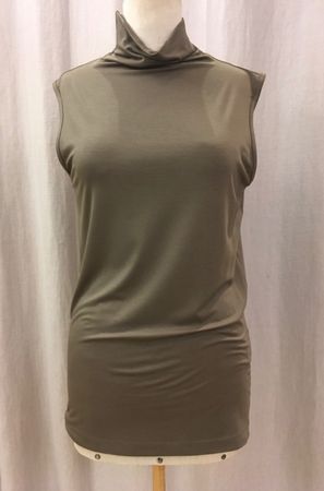 Piu & Piu Basic Rollkragen Top Viscose Jersey taupe Gr 42