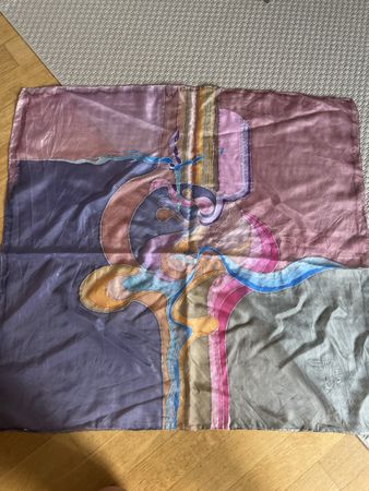Seidentuch farbig gemustert