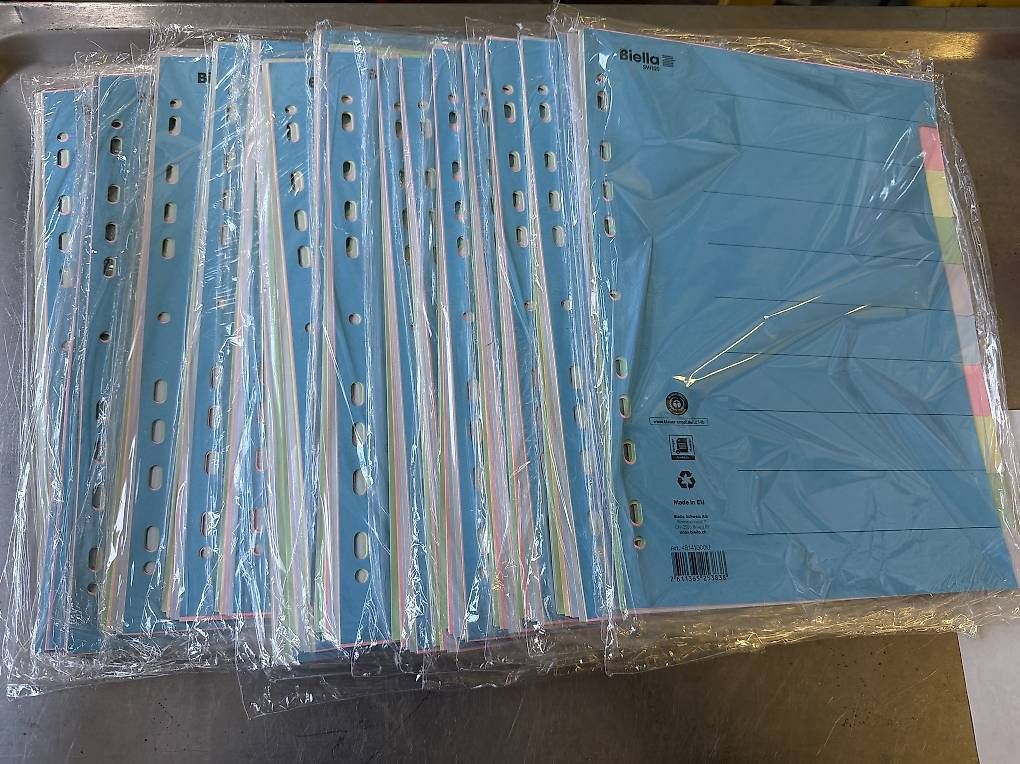 Biella Raccoglitori: 20 Pack Biella Karton Register blanko, Teilung 1-10 – Nuovo e nell'imballaggio originale da Necker venduto da liq24
