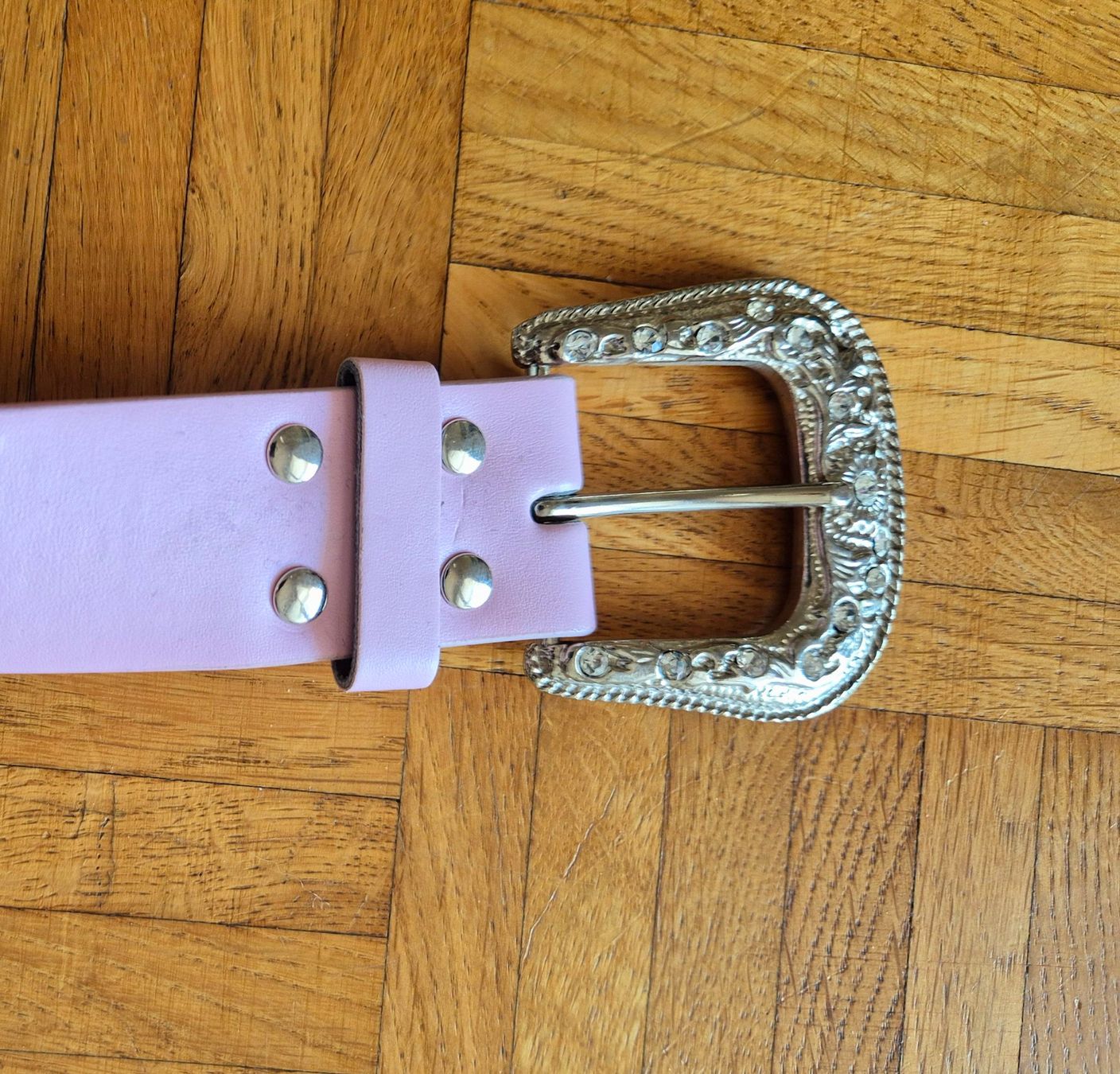 Gürtel: ceinture neuve rose pâle avec incrustations 90cm – Neu (gemäss Beschreibung) aus Neuchâtel von simbajoyce123 1