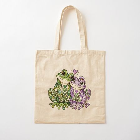 Stofftasche - Frösche / Frosch - inkl. Versand