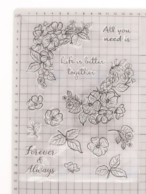 Timbri: Silikonstempel Nr.560, Blumen und Texte – Nuovo e nell'imballaggio originale da Gretzenbach venduto da Fliegepilz56 2
