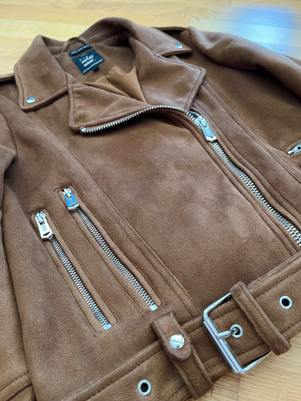Zara Jacken: Braune Kunstlederjacke ZARA Grösse S – Gebraucht aus Glis von lou.fr 1