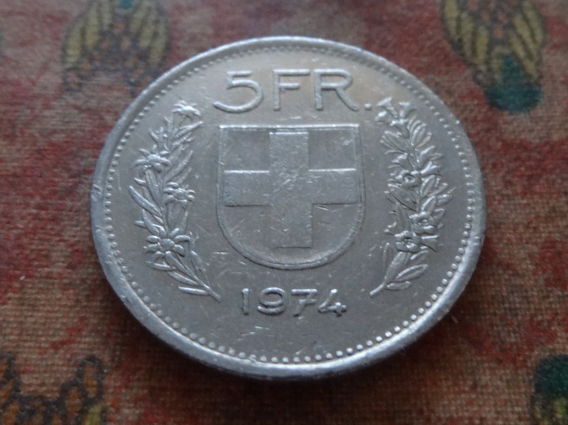 Tutti le monete: 5 Fr. 1974 – Usato da Romanel-sur-Lausanne venduto da Swift13