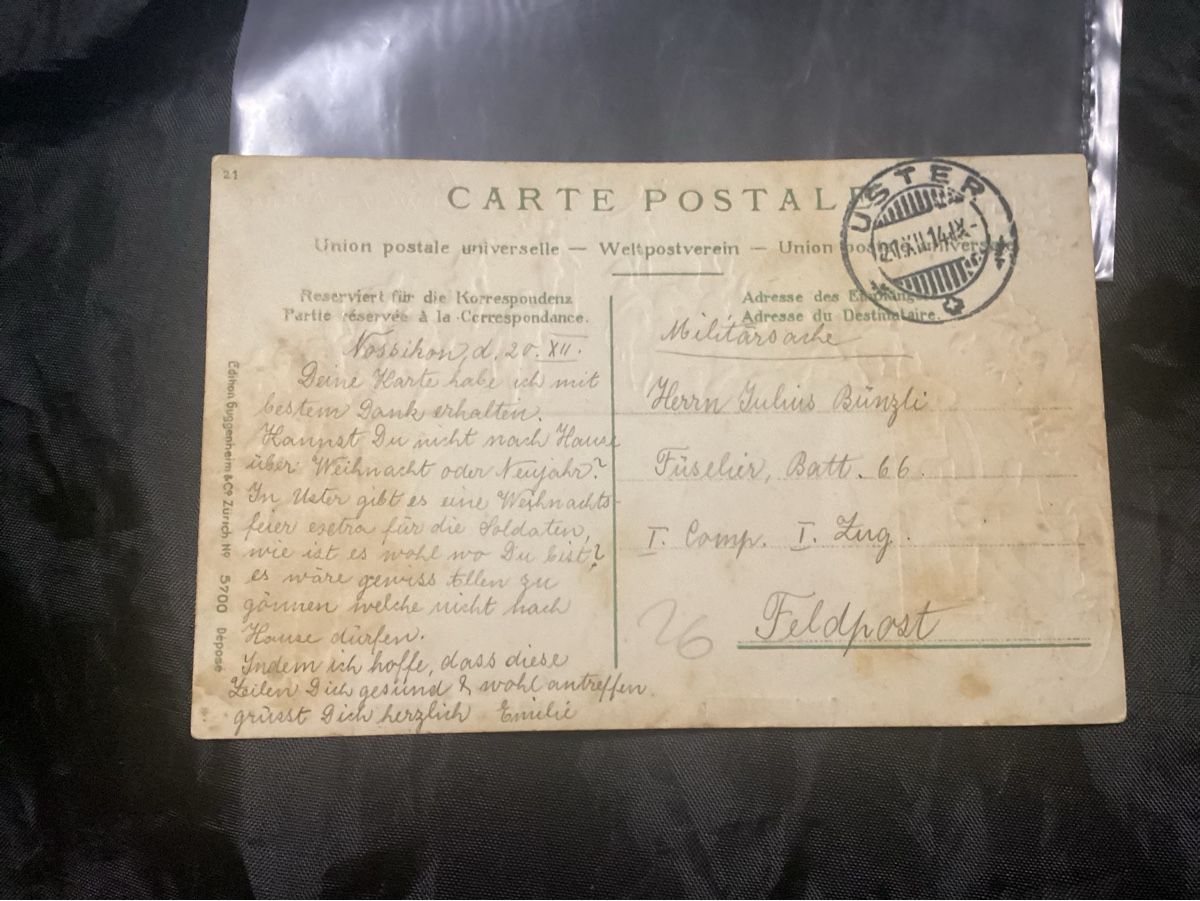 Cartoline postali: MILITÄR POSTKARTE 1914 – Usato da Münchenstein venduto da NoSu98 2
