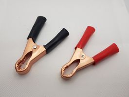 2 Stk. 50A 80mm Krokodil-Klemmen Set Batterie Auto, Boot