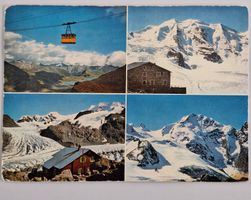 Vintage Ansichtskarte Diavolezza, Piz Palü, Bernina, 1958