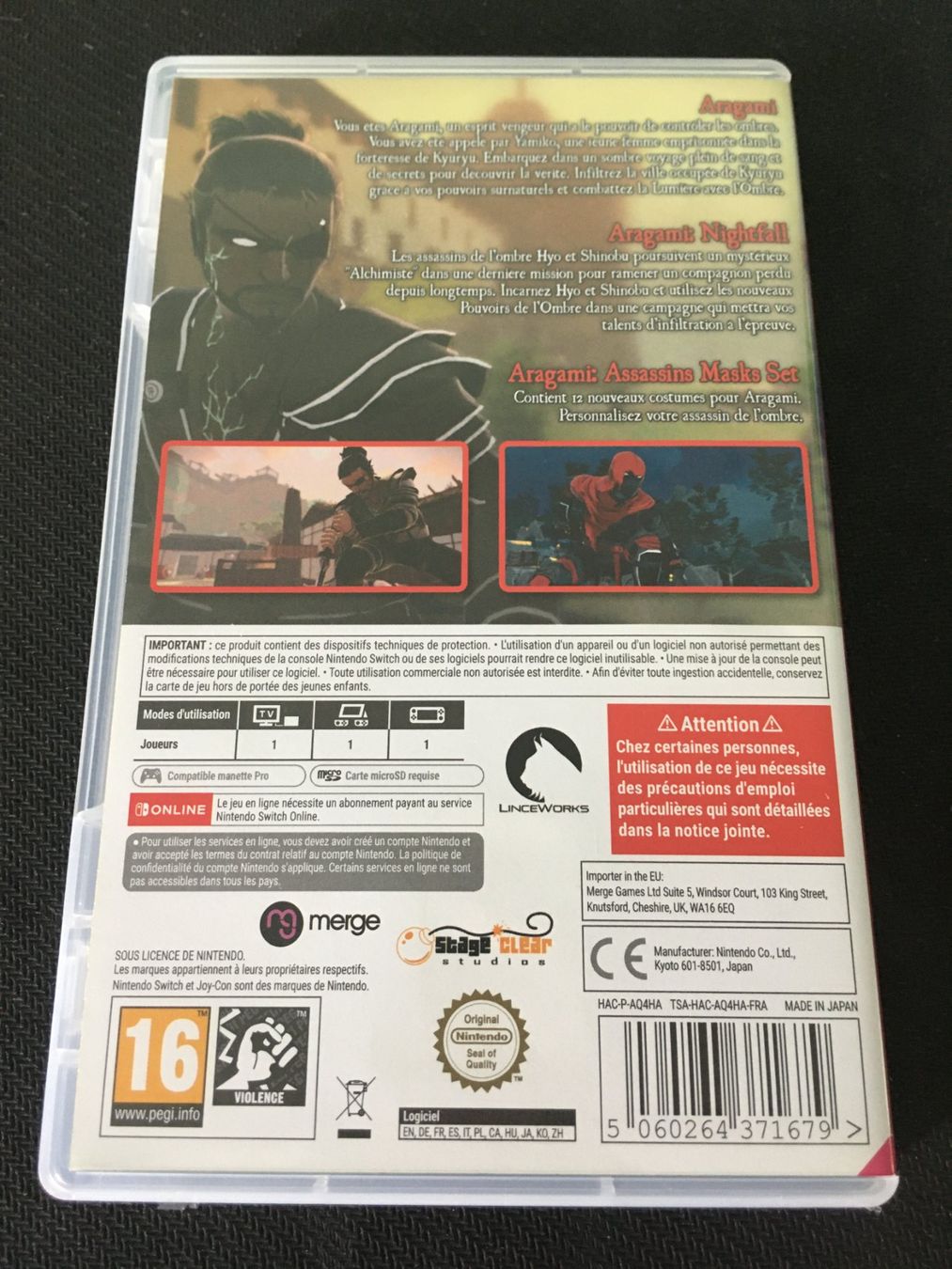 Nintendo Giochi: Aragami für Nintendo Switch – Usato da St.Gallen venduto da sjosjo 1