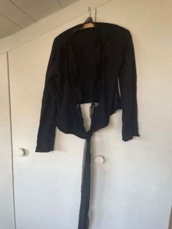 Élégant gilet / veste cache-coeur noir