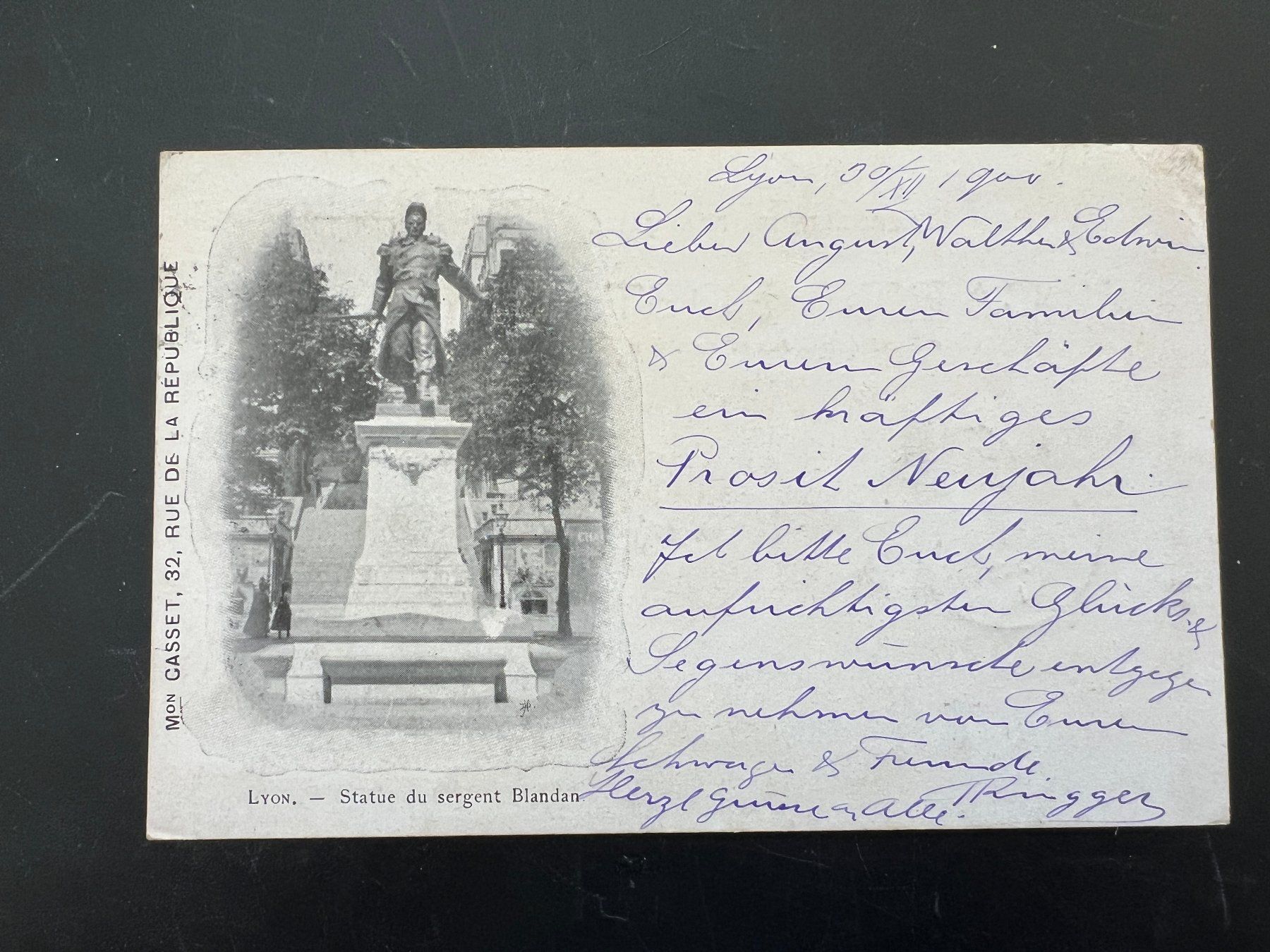 Cartoline postali: AK  1901 Lyon (G487) – Usato da Hinwil venduto da Sidi4