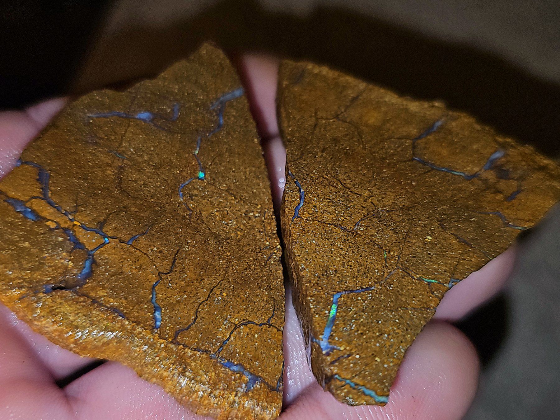 Pierres précieuses: Grosses Australisches Boulderopal Rohstein Paar – Neuf avec emballage d'origine à Uerkheim par Winwinner 1
