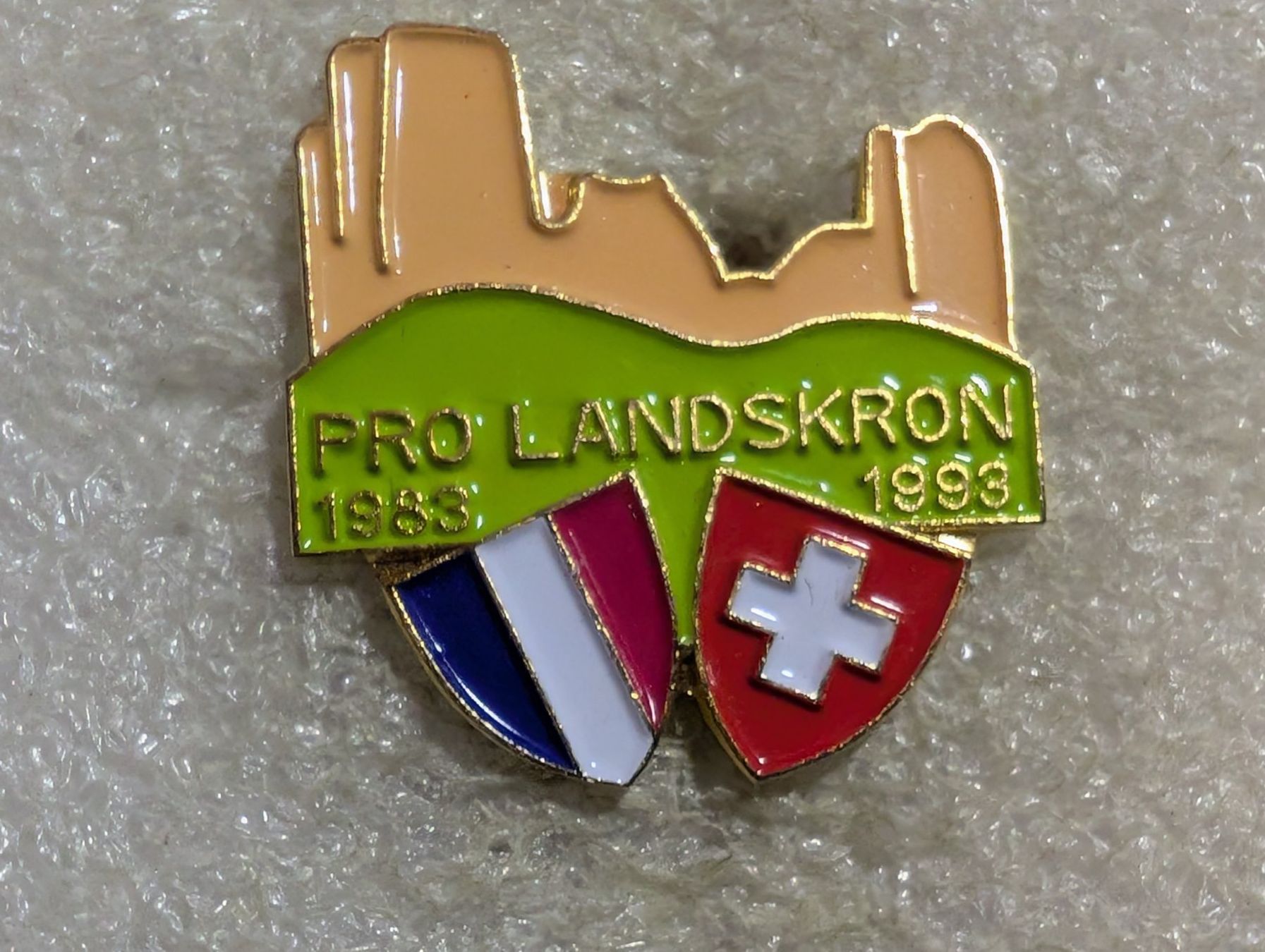 Placchette & Badge: Ansteckpin 193: Pro Landskorn – Usato da Oppligen venduto da Pin-Fall-Shop