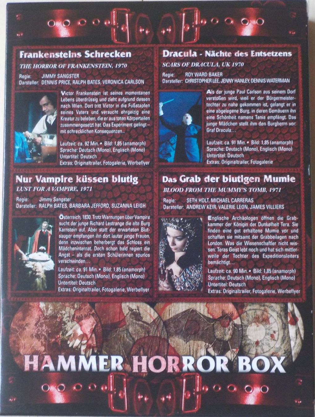 Tutti i DVDs: HAMMER HORROR BOX........4 Klassiker – Usato da Reinach AG venduto da Masi 1