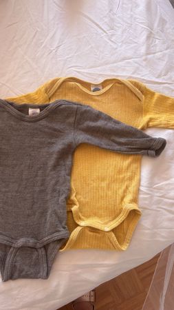 2 Baby Bodys Engel Cosilana Wolle Seide Grösse 62/68