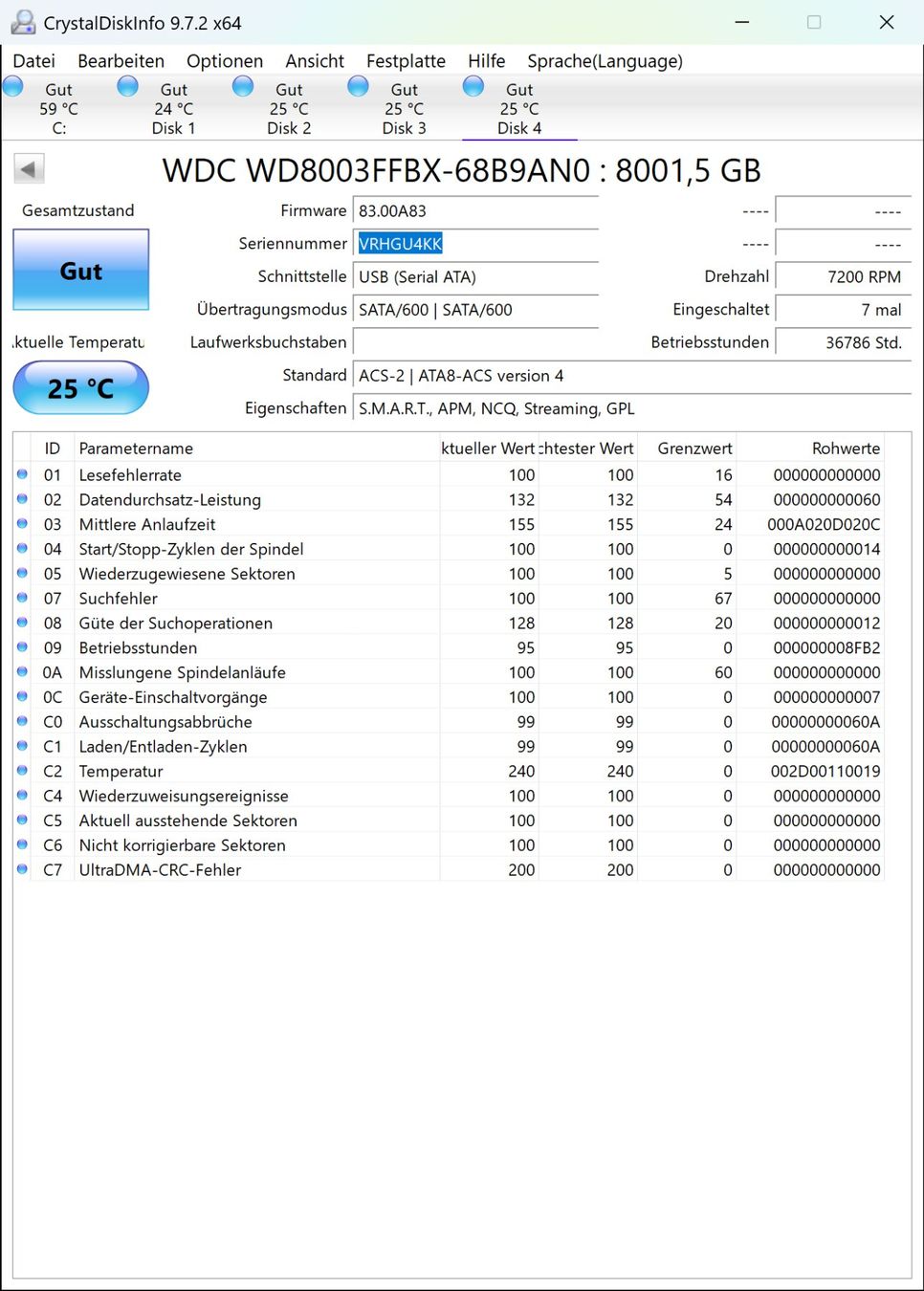 Western Digital Dischi rigidi: 8TB WD Red Pro Festplatte HDD Festplatten – Usato da St. Gallen venduto da the_2vhr 1