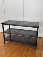 Garderobenbank / Schuhregal schwarz Metall