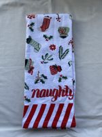 Christmas Naughty Tea Towel Festive Kitchen Decor New