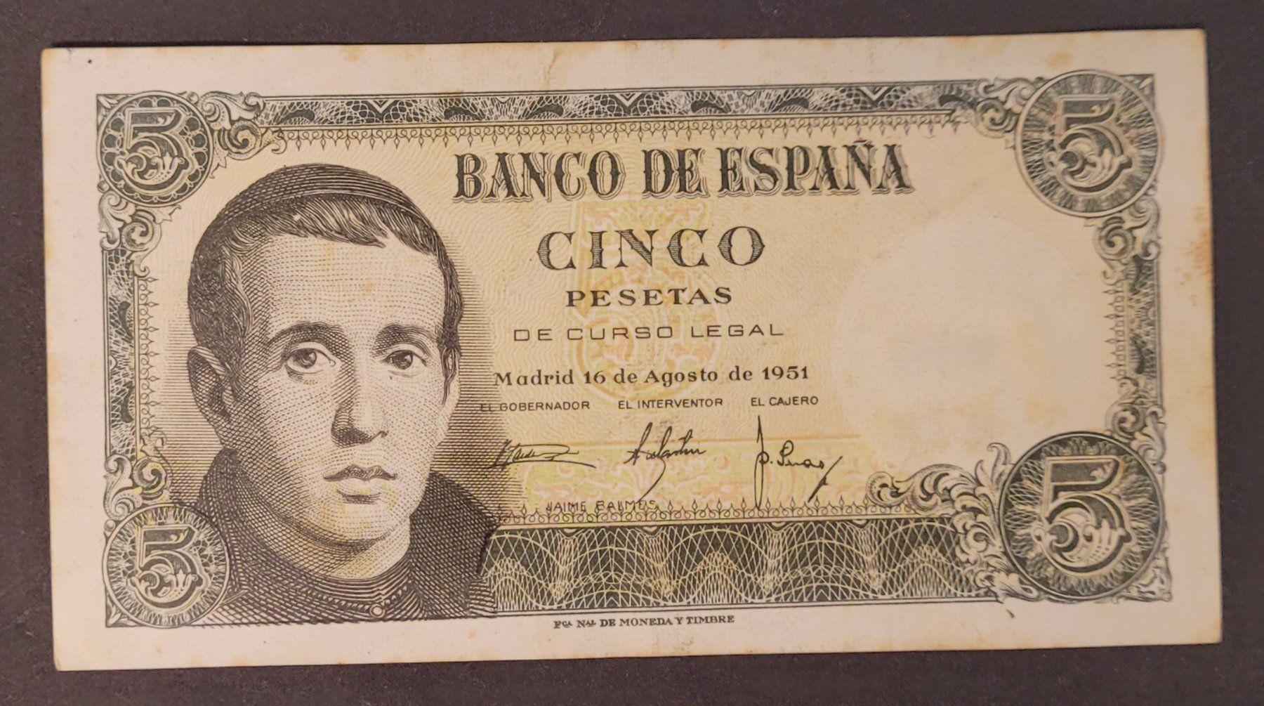 Banconote: 5 PESETAS / SPANIEN 1951 – Usato da Mumpf venduto da antonio_schweiz_961