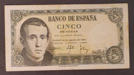 5 PESETAS / SPANIEN 1951