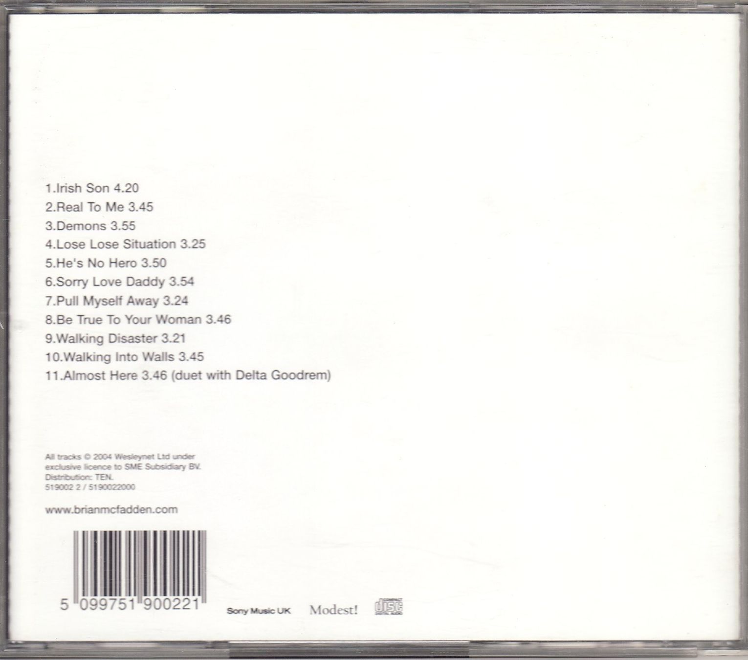 CDs: Brian McFadden – Irish Son – Gebraucht aus Boussens von catfood01 1
