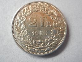 2 Fr. 1955 silber  rar