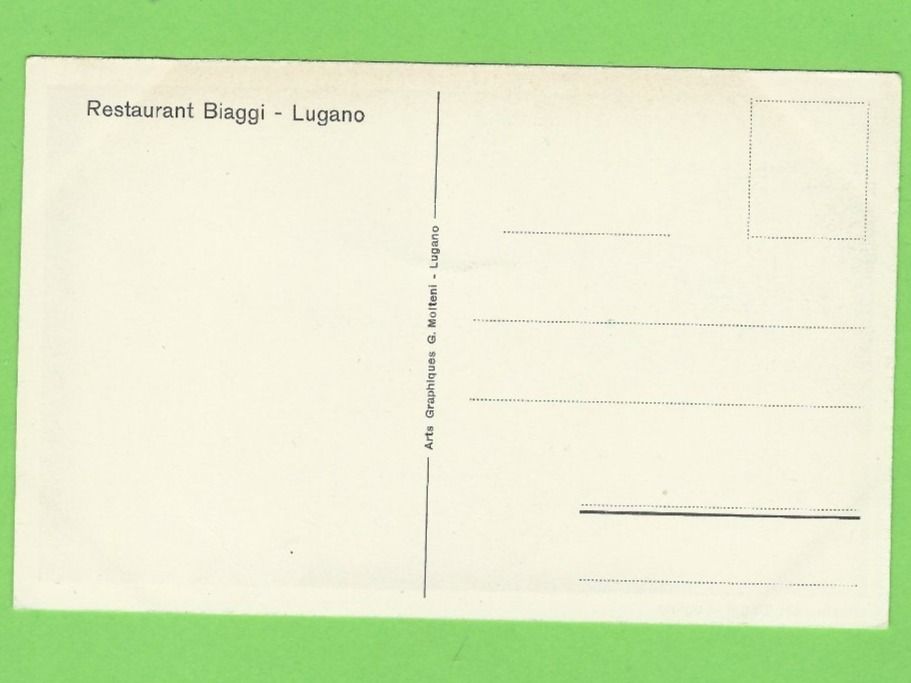 Cartoline postali: Restaurant Biaggi - Lugano – Usato da Zürich venduto da t24_de 1