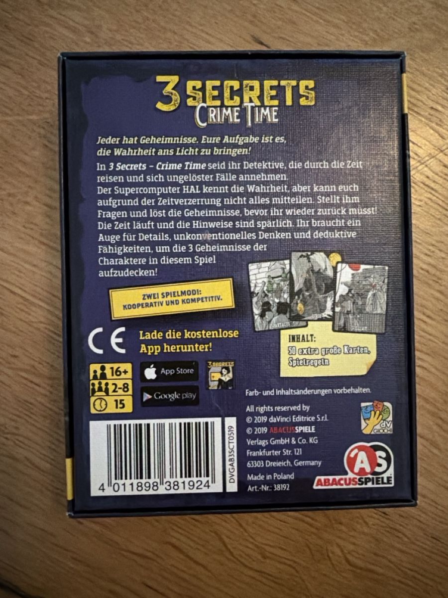 Jeux: 3 Secrets Crime Time – D'occasion à Olten par Sime33 1