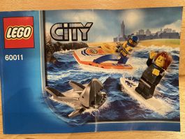 Lego City 60011 Surfer Rettungsboot mit Hai, komplett!